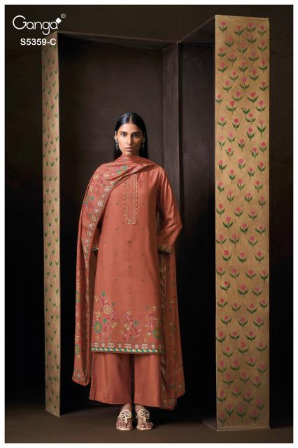 Ganga prishta 5359 buy at online cotton dress material wholesale price in mumbai